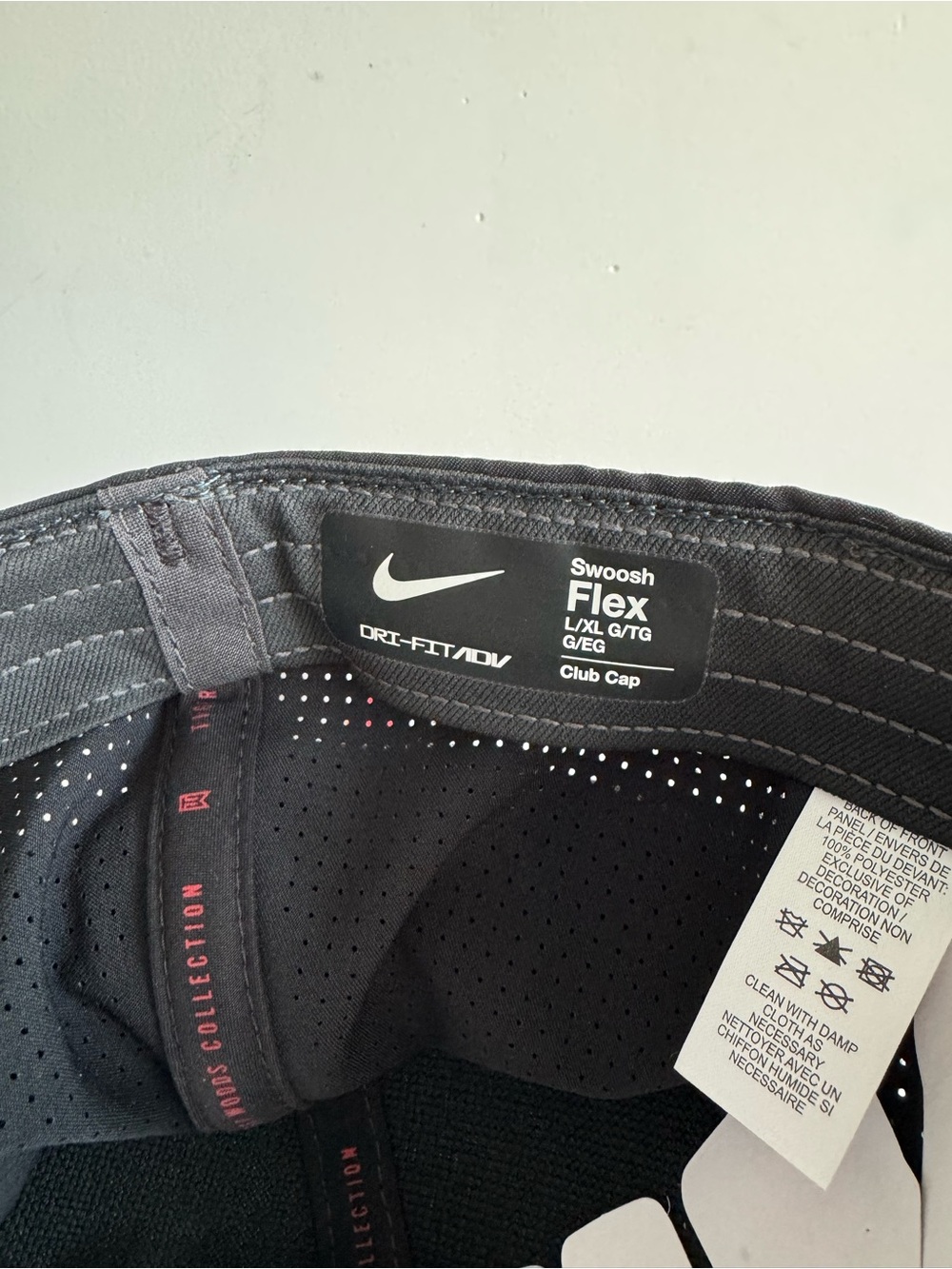 Nike Golf Hat Tiger Woods Unisex Size L/XL Dri-Fit TW Black Cap - Picture 4 of 4